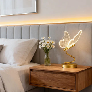 Alivrek | Iron and Acrylic Wing-Inspired Table Lamp