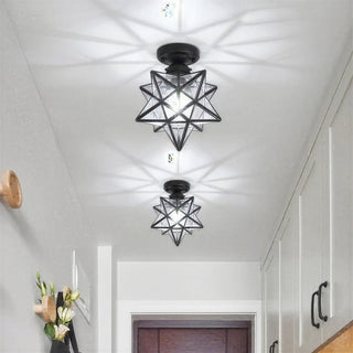 Stelvra | Moravian-Star Semi-Flush Ceiling Light