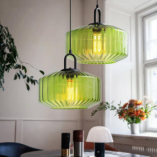 Striella | Retro Striped Glass Pendant Light
