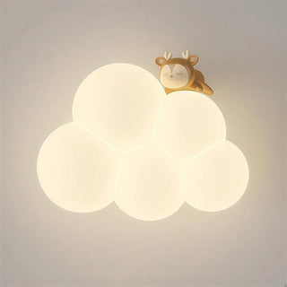Clourek | Cloud Wall Lamp with Animal Figurine