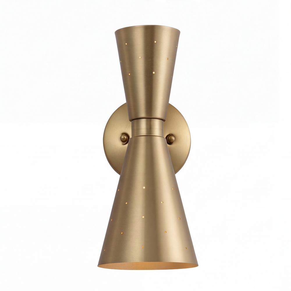Two cones with perforated metal