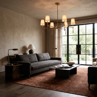Torcia chandelier in a wider lounge