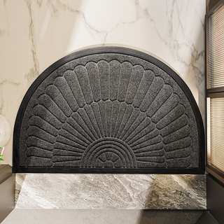 Arcora | Half-Circle Door Mat with Textured Surface and Rubber Backing