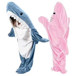 Finora | Shark-Shaped Hooded Fleece Blanket
