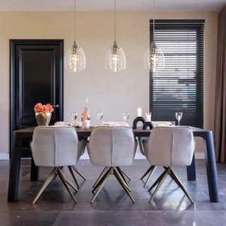 Bellivo | Glass Bell Pendant with Crystal Details