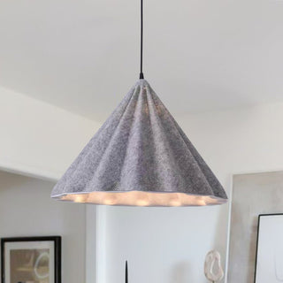 Felvori | Scalloped Felt Cone Pendant
