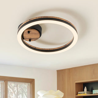 Circavi | Wood-Look LED Semi-Flush Ceiling Light