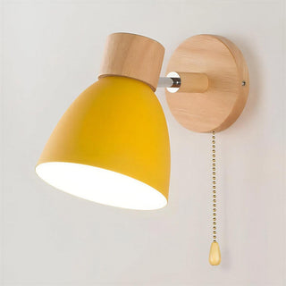Rellin pull-chain wall sconce in Yellow