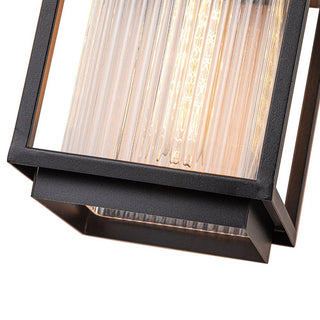 Ribvardo | Ribbed glass wall lantern lower frame detail