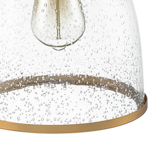 Seedvani | Seeded glass and brass lower rim detail