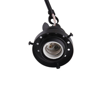 Swingvani | Black swing-arm light socket and retaining hardware
