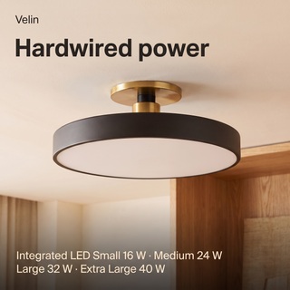 Velin power; Black finish